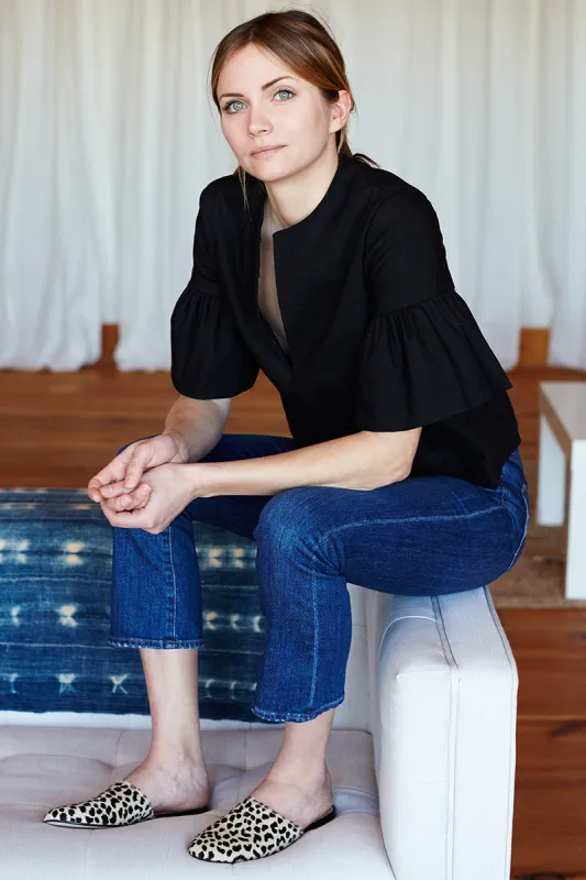 Mod Ruffle Top - Black made by Emerson Fry