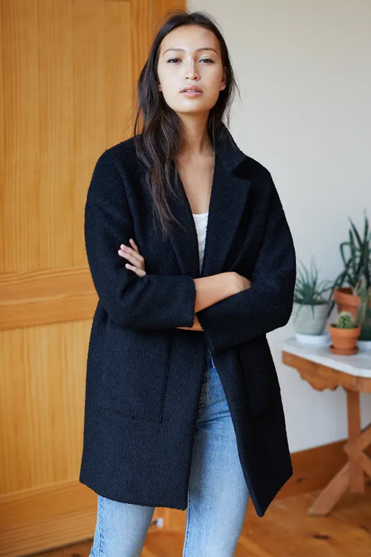 Car Coat - Black Boucle sold by Emerson Fry