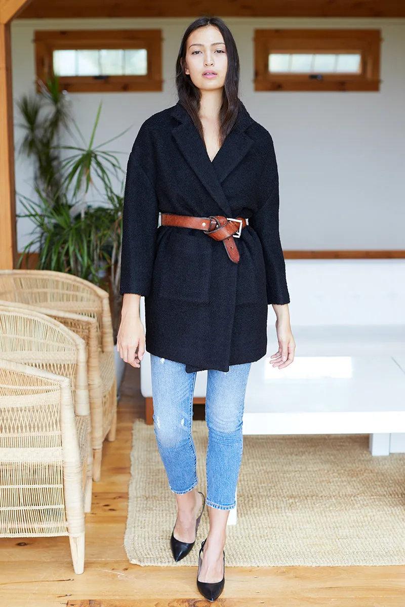 Car Coat - Black Boucle sold by Emerson Fry product image thumbnail 3