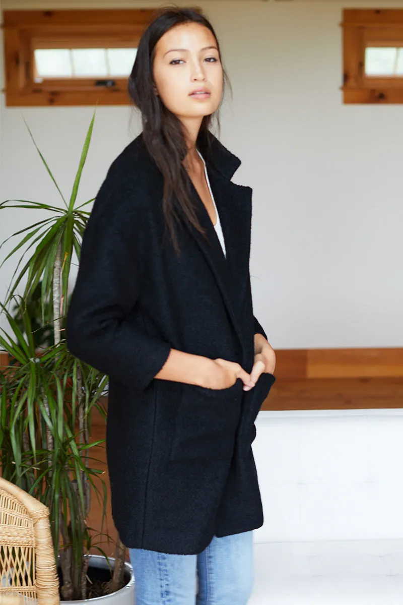 Car Coat - Black Boucle sold by Emerson Fry product image thumbnail 4