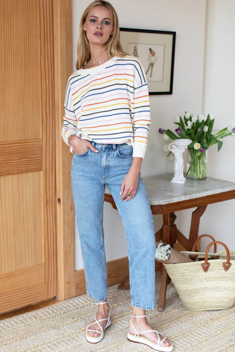 Carolyn Sweater - Rainbow 5 Stripe Organic sold by Emerson Fry product image thumbnail 4