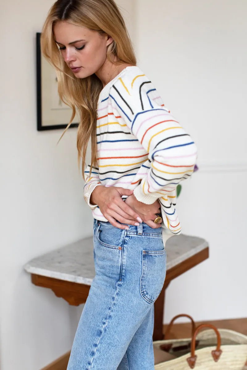 Carolyn Sweater - Rainbow 5 Stripe Organic sold by Emerson Fry product image thumbnail 3