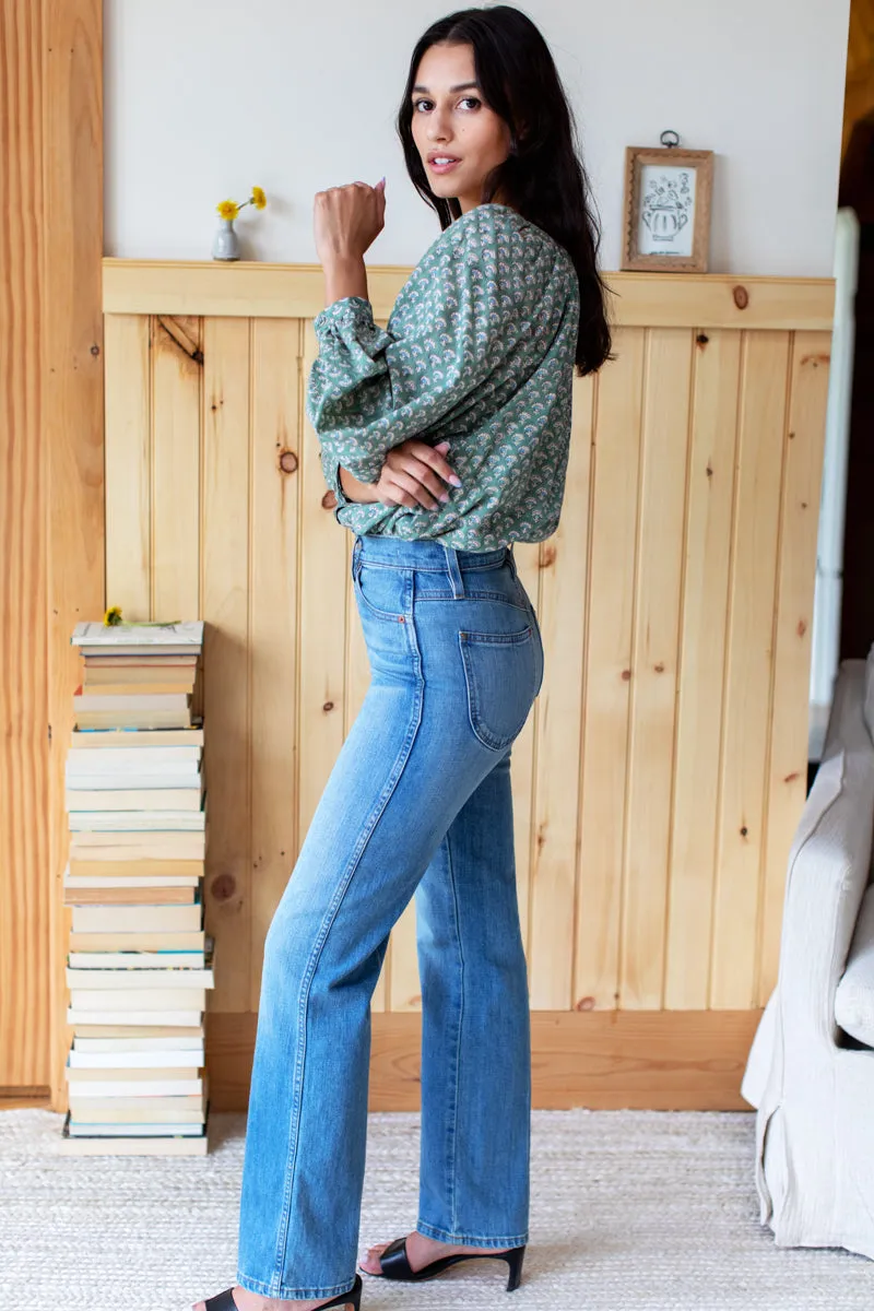 Frances Blouse - Day Flowers Juniper Organic sold by Emerson Fry product image thumbnail 5