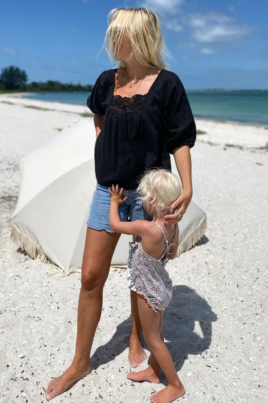 Rosemary Top - Black Organic sold by Emerson Fry