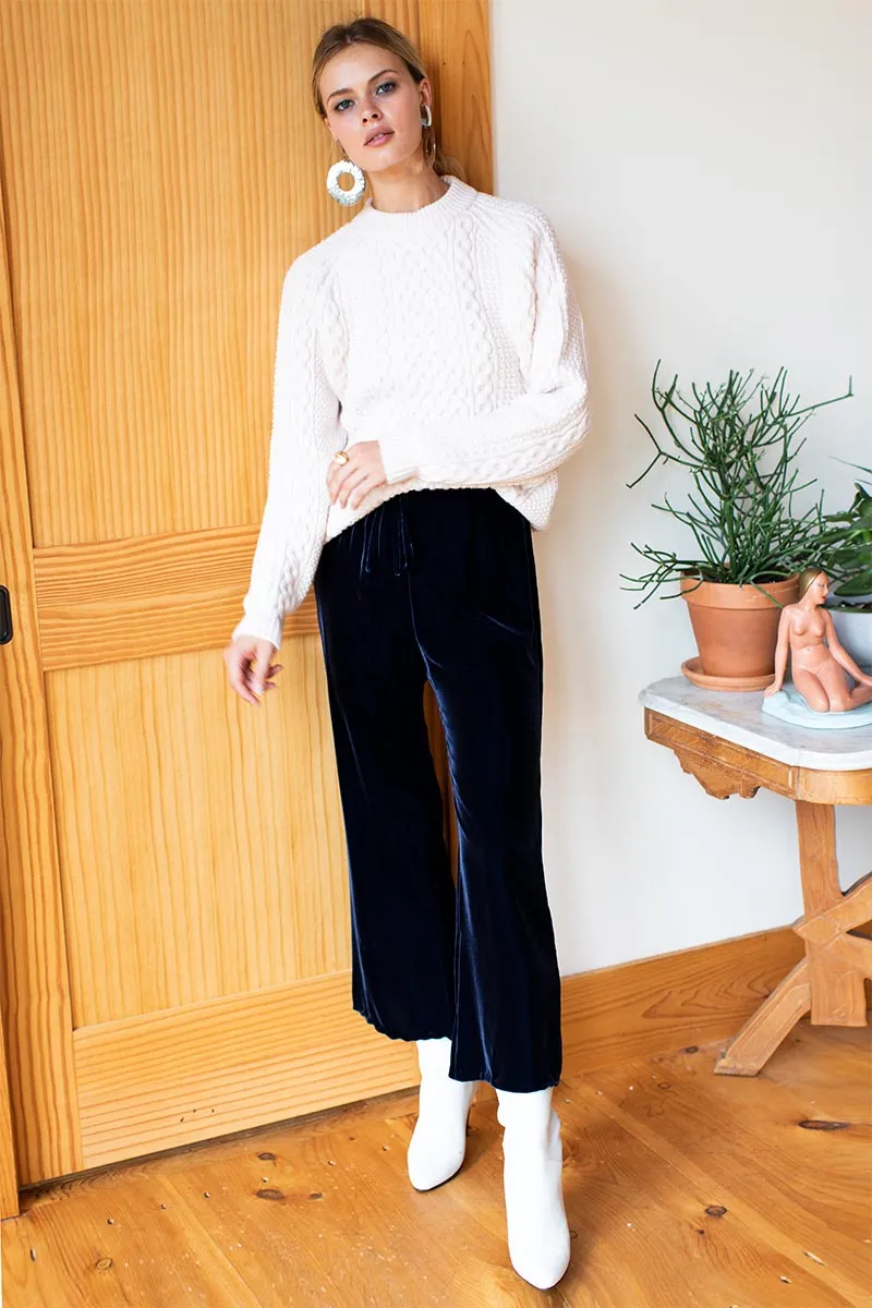 Belle Pant - Midnight Silk Velvet - Imperfect sold by Emerson Fry product image thumbnail 5