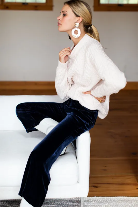 Belle Pant - Midnight Silk Velvet - Imperfect sold by Emerson Fry