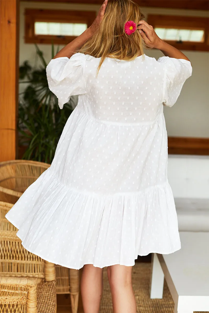 Isla Dress - White Swiss Dot Organic sold by Emerson Fry product image thumbnail 5
