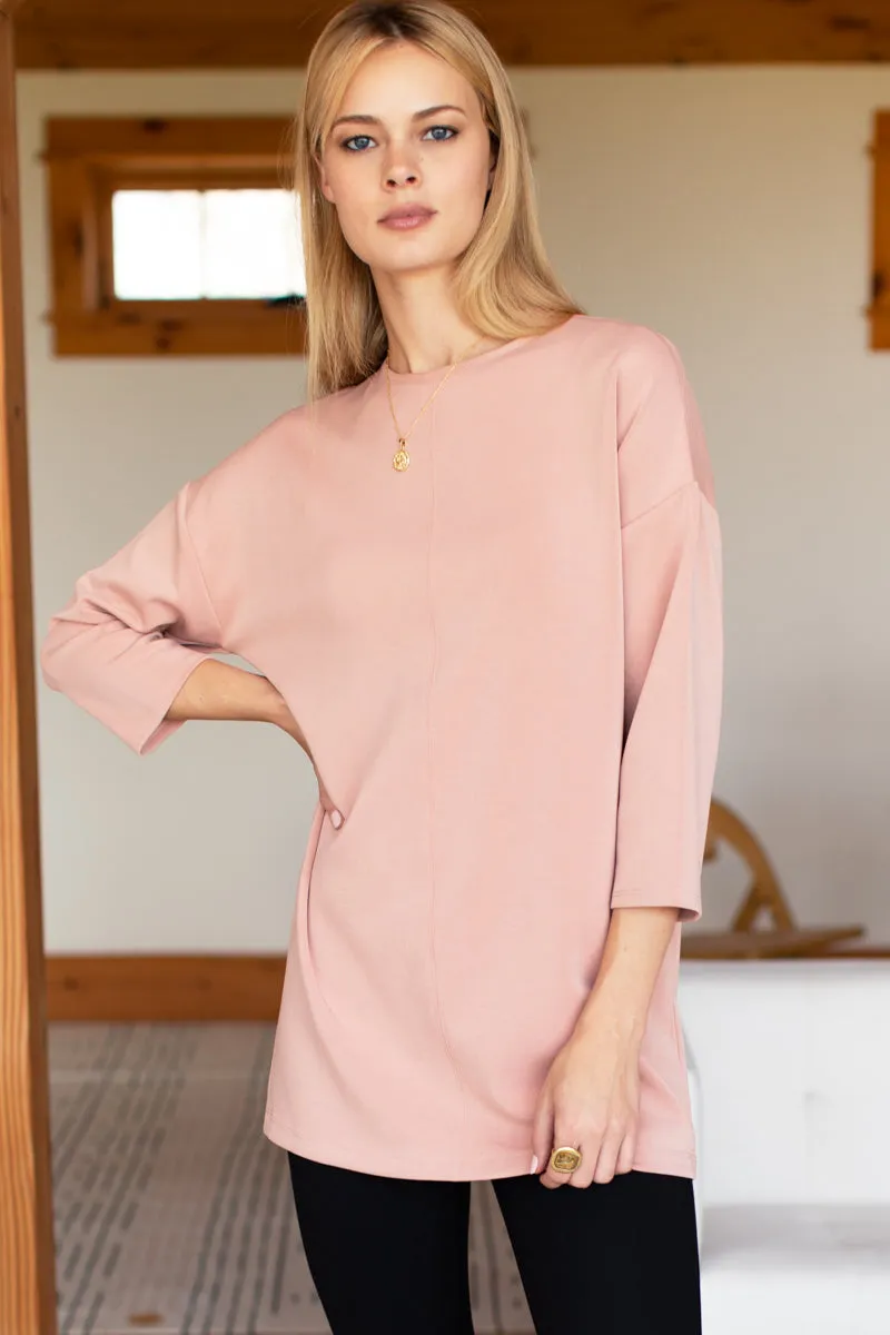 Edie Crewneck Dress - Mellow Rose sold by Emerson Fry