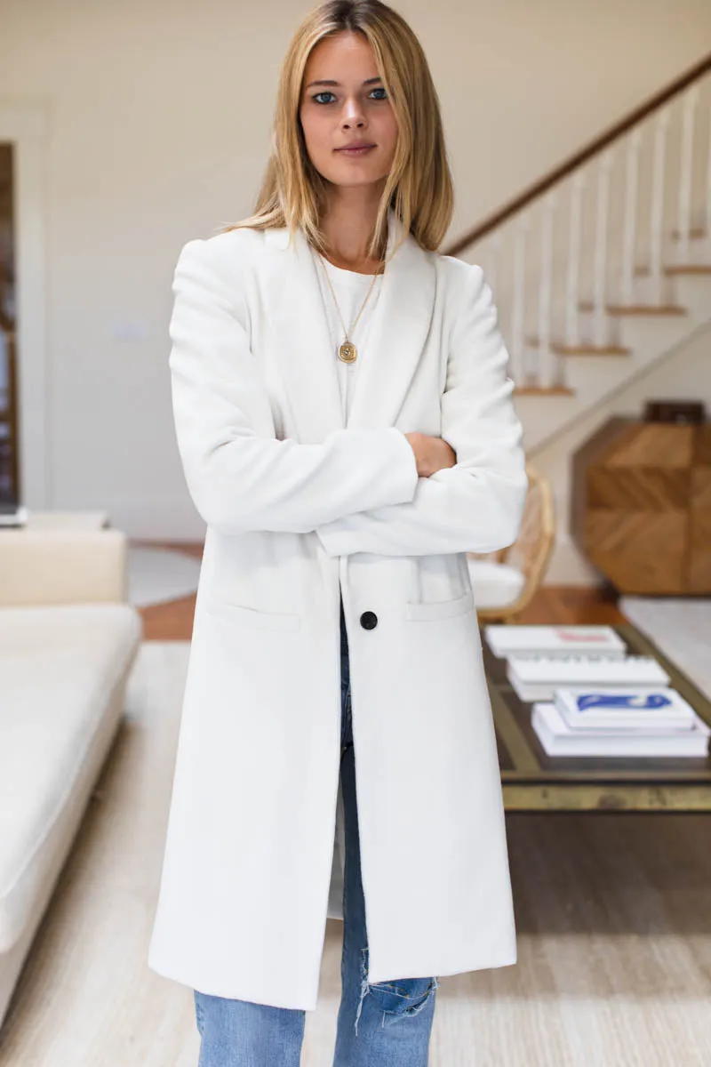 Tailored Coat - White sold by Emerson Fry