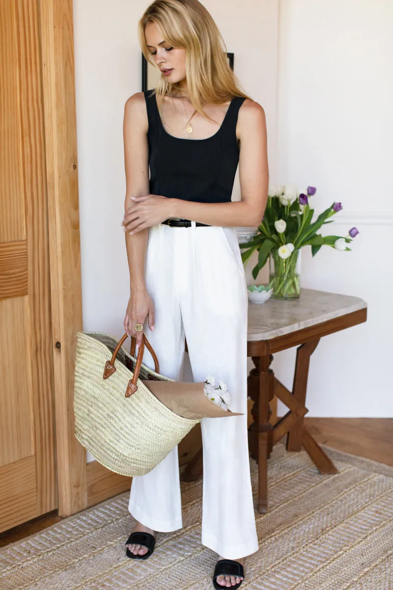 Julius Pleated Trouser - Oyster Linen sold by Emerson Fry product image thumbnail 4