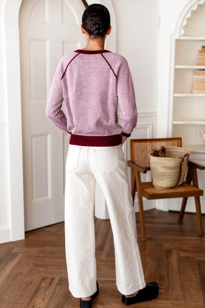 Emerson Sweater - EF Crest Lilac + Merlot Alpaca sold by Emerson Fry product image thumbnail 5