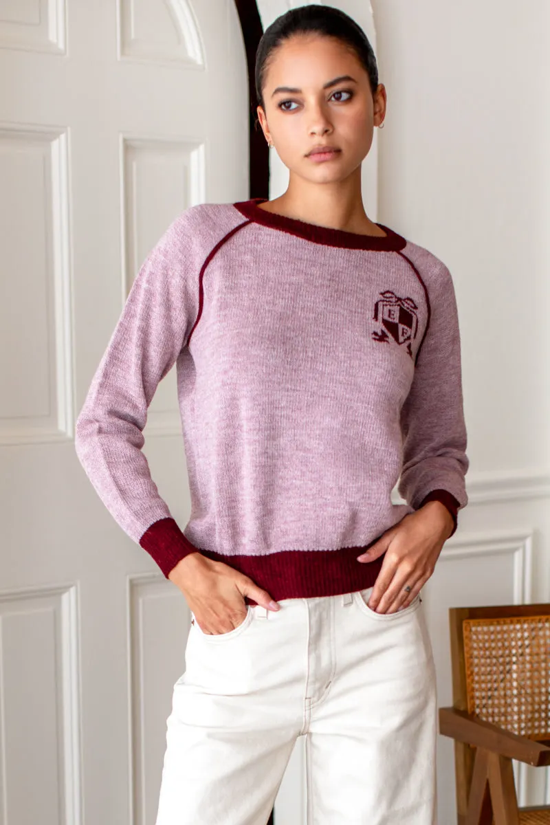 Emerson Sweater - EF Crest Lilac + Merlot Alpaca sold by Emerson Fry product image thumbnail 4