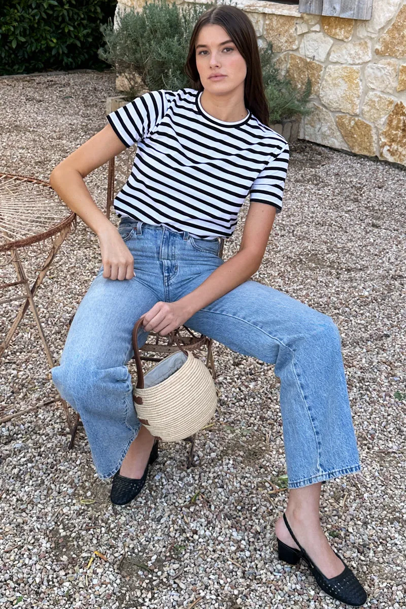 Essential T Shirt - Classic Stripe Black + White sold by Emerson Fry product image thumbnail 5