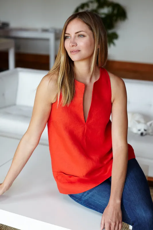 A Line Mod Top - Warm Red sold by Emerson Fry