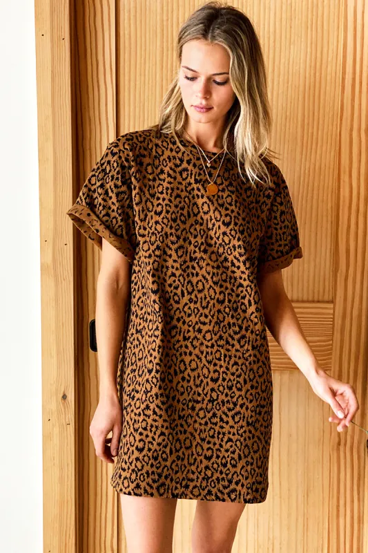 T-Dress - Vintage Leopard Organic sold by Emerson Fry