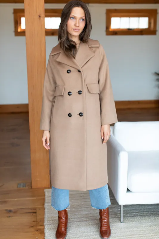 Thomas Midi Coat - Camel Wool Cashmere sold by Emerson Fry