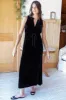 Grecian Keyhole Dress - Black Velvet sold by Emerson Fry
