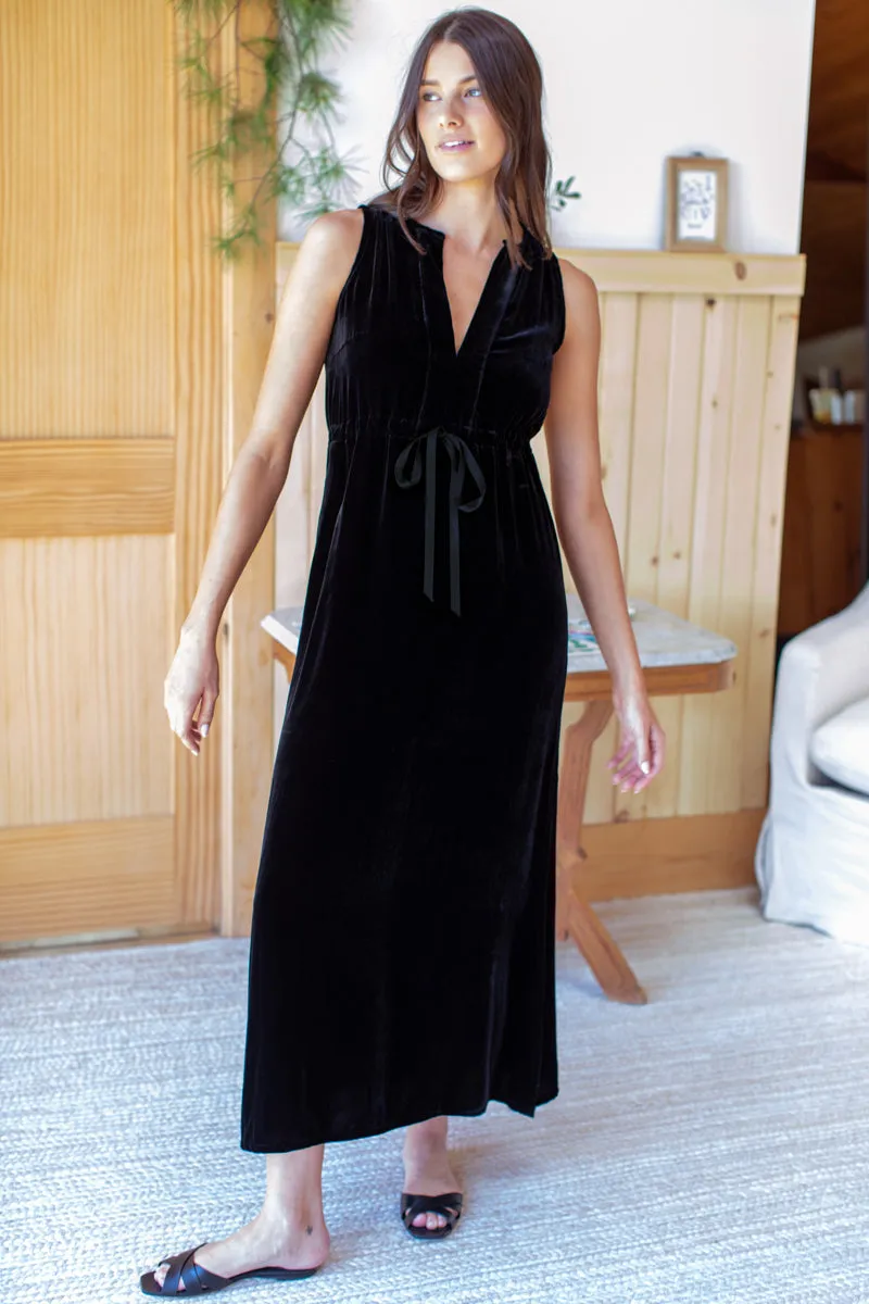 Grecian Keyhole Dress - Black Velvet sold by Emerson Fry product image thumbnail 2