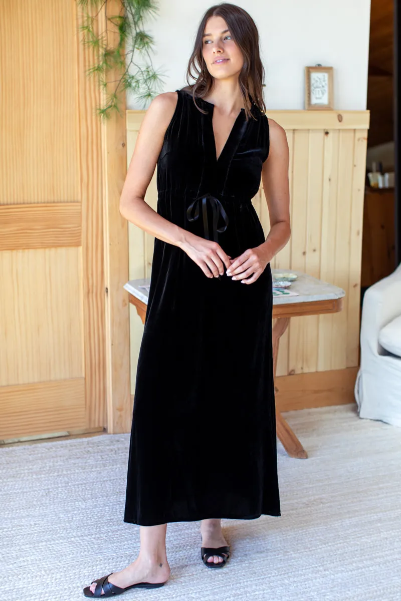 Grecian Keyhole Dress - Black Velvet sold by Emerson Fry product image thumbnail 5