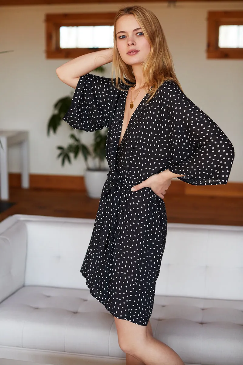 Wrap Dress - Black Dot sold by Emerson Fry