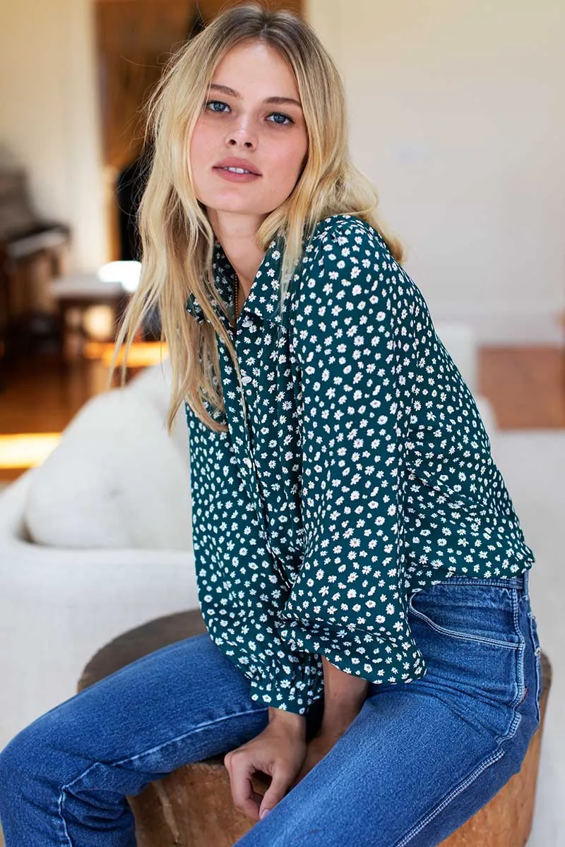 Frankie Blouse - Forest Daisy Silk sold by Emerson Fry product image thumbnail 4