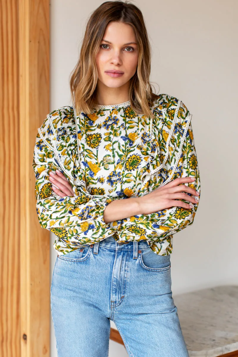 Filipa Blouse - Meadow Rue Satin sold by Emerson Fry product image thumbnail 3