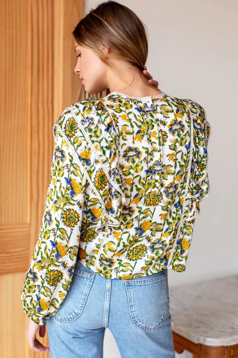 Filipa Blouse - Meadow Rue Satin sold by Emerson Fry product image thumbnail 4