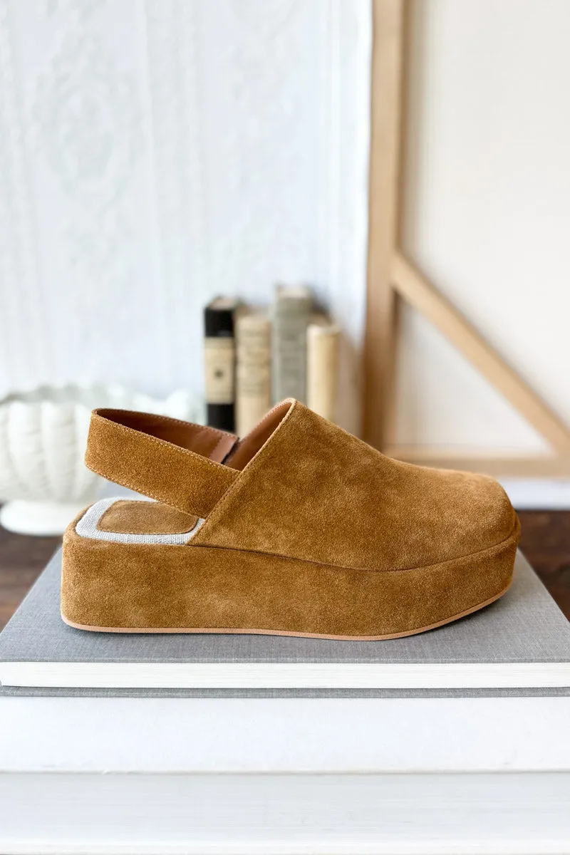 Platform Slingback - Camel Suede sold by Emerson Fry
