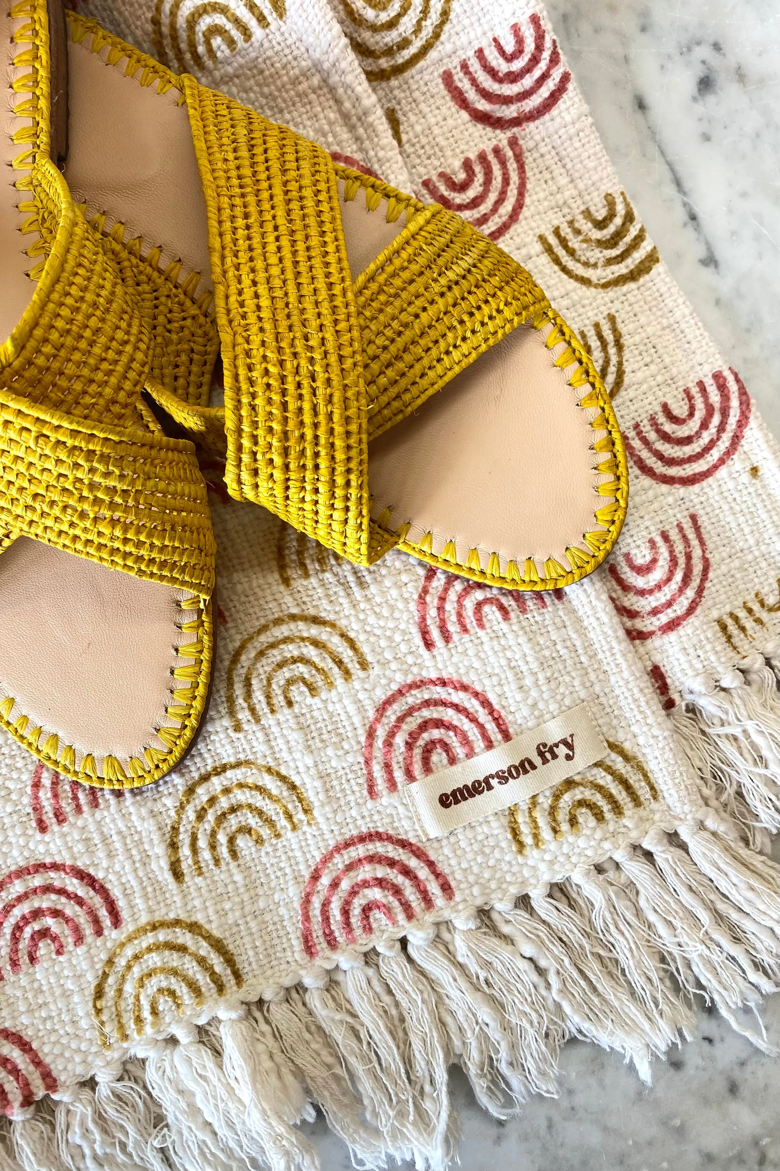 Woven Open Toe Slide - Sun Yellow sold by Emerson Fry product image thumbnail 3