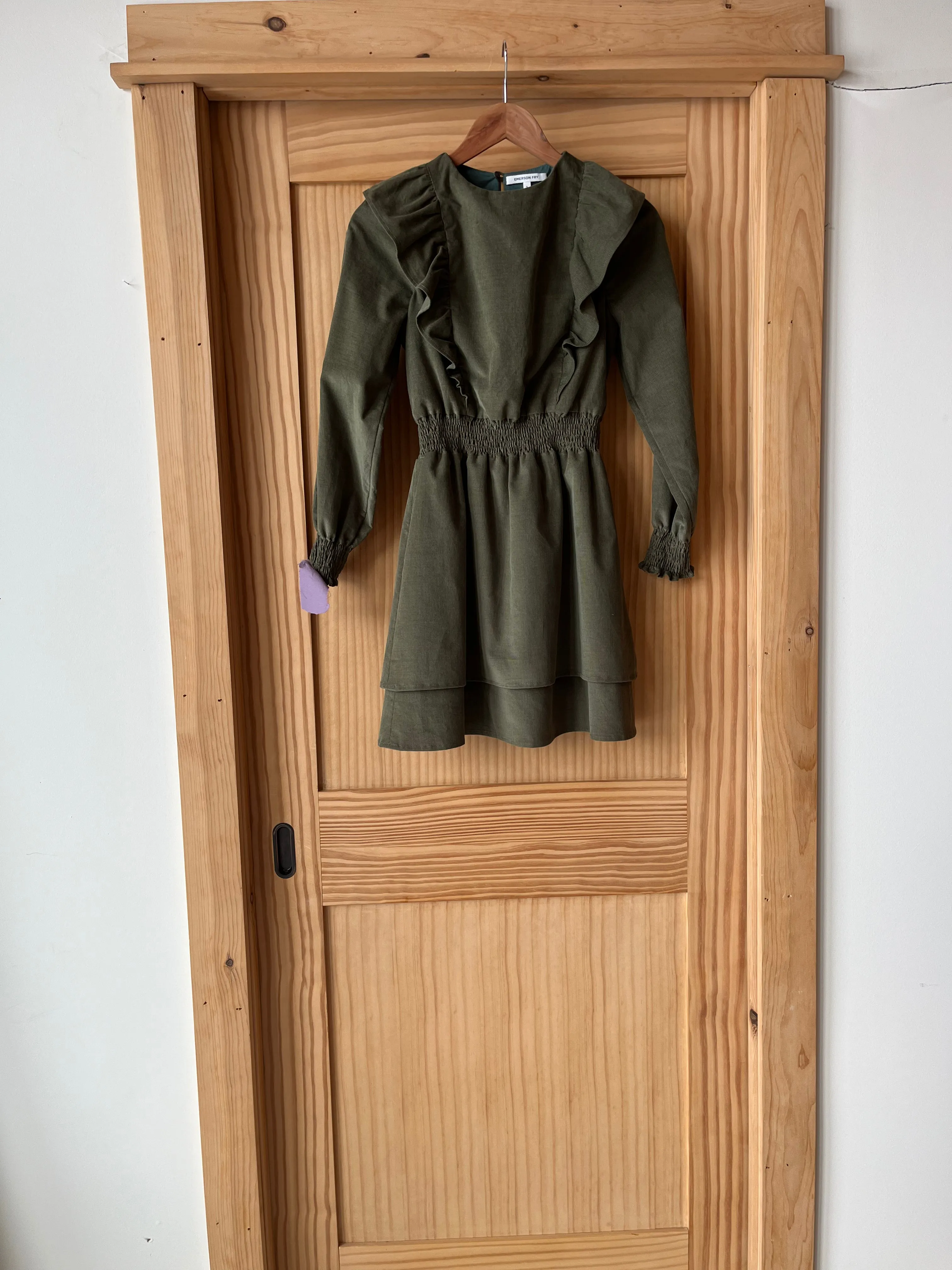 Ruffle Mini Dress - Fern Corduroy sold by Emerson Fry product image thumbnail 3