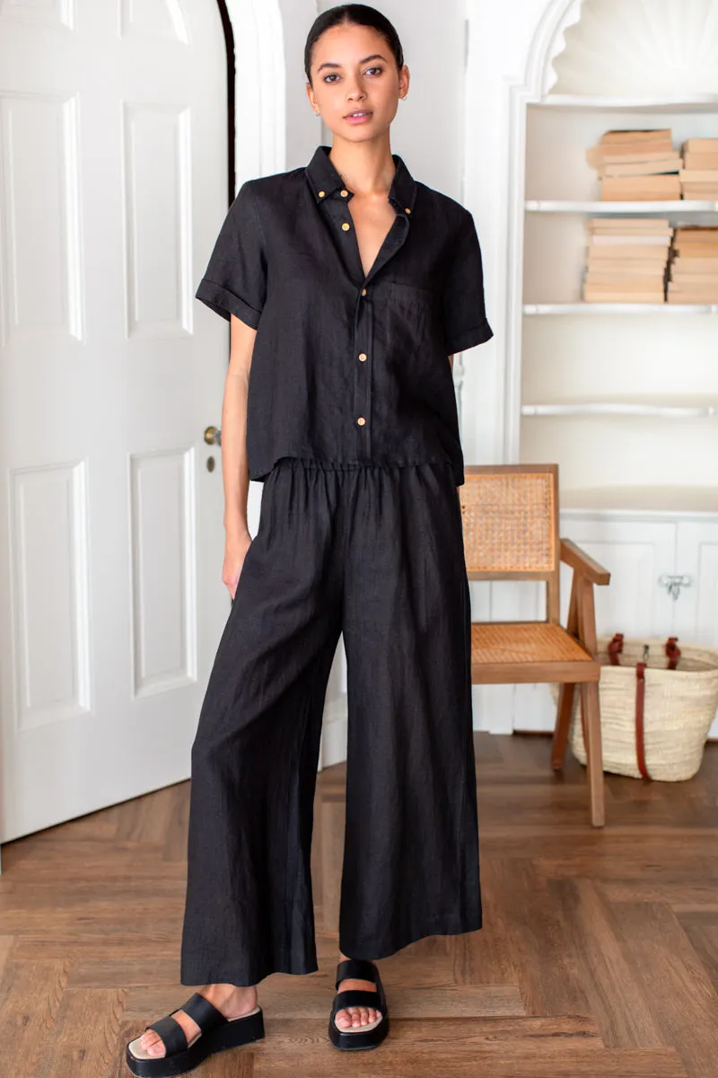 Pull On Pant - Jet Black Linen sold by Emerson Fry product image thumbnail 5