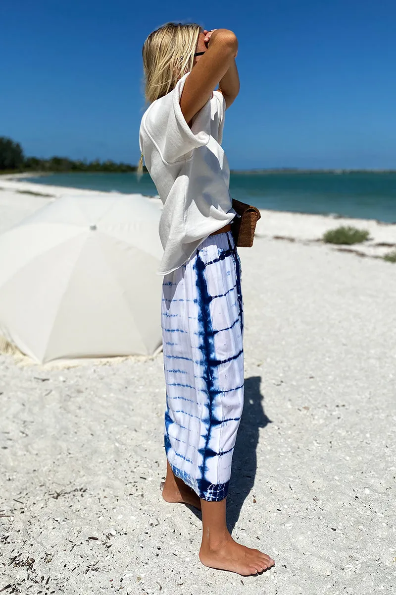 Drawstring Skirt - Tie Dye Indigo sold by Emerson Fry product image thumbnail 4