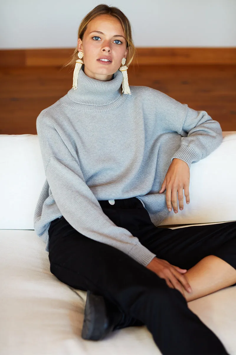Carolyn Turtleneck Sweater - Grey Organic sold by Emerson Fry