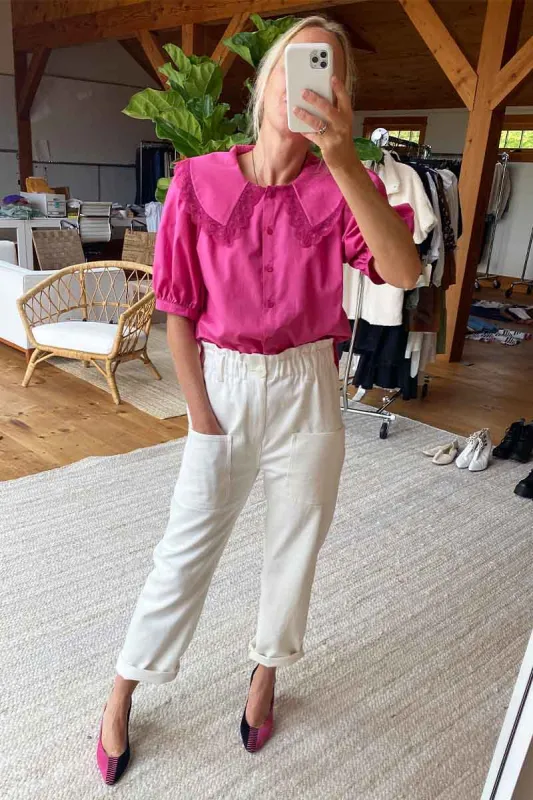 Petra Blouse - Aurora Pink sold by Emerson Fry