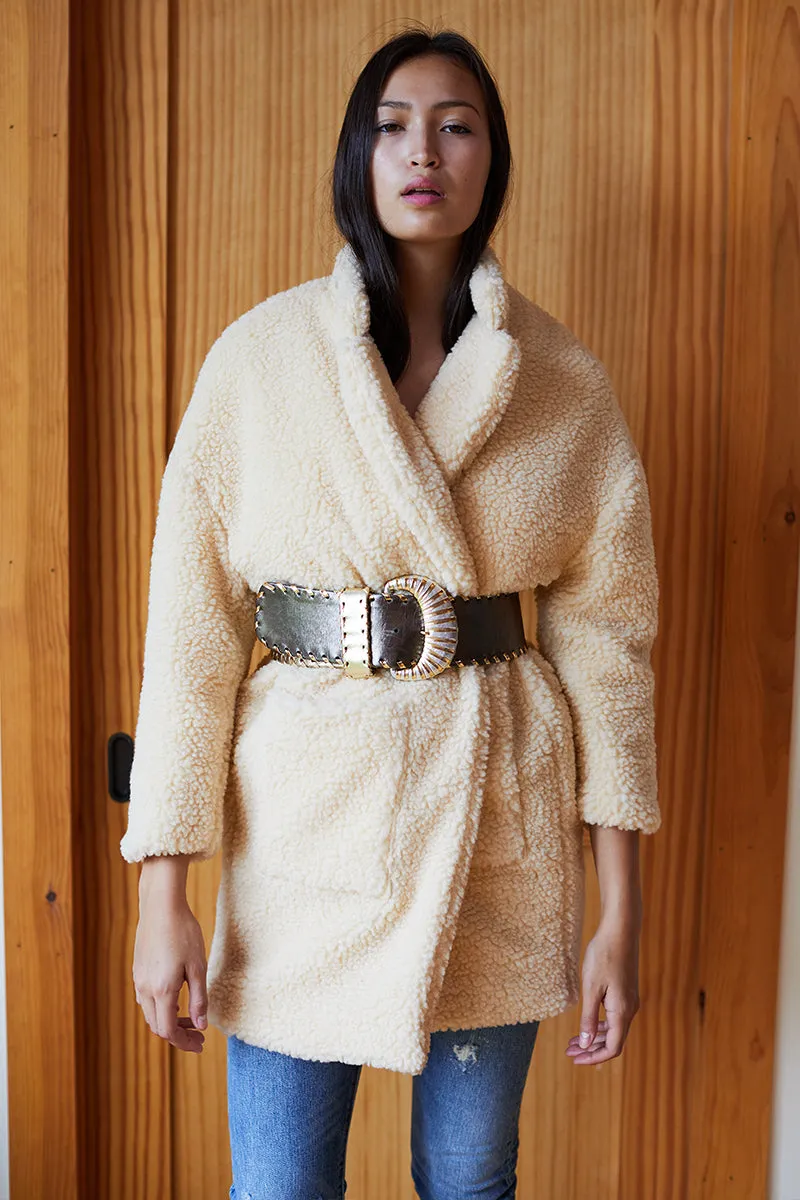 Teddy Bear Coat - Ivory sold by Emerson Fry product image thumbnail 5