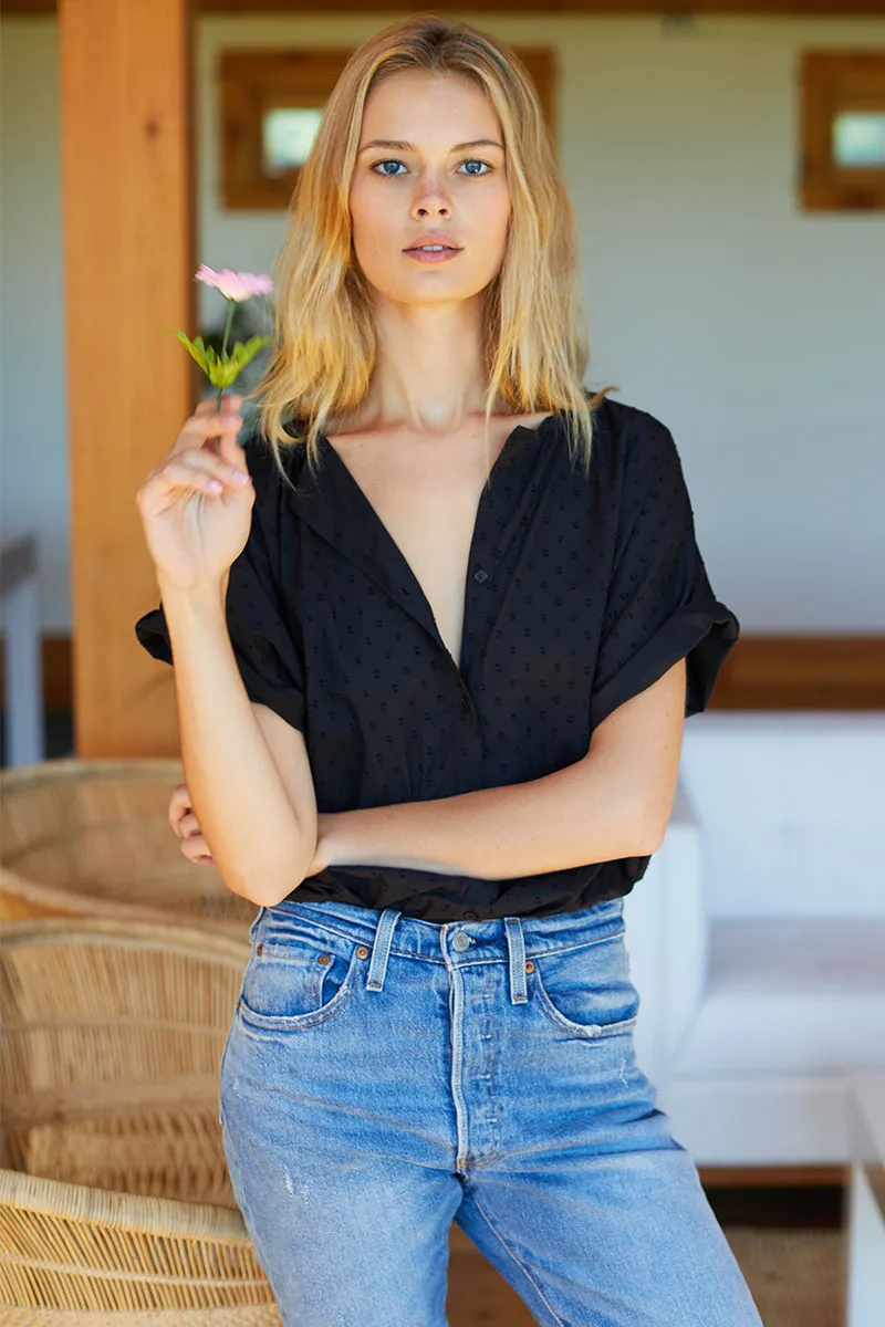 India Button Down 2 - Black Swiss Dot Organic sold by Emerson Fry product image thumbnail 5