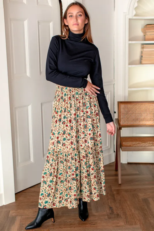 Shirred Skirt - Leela Print sold by Emerson Fry