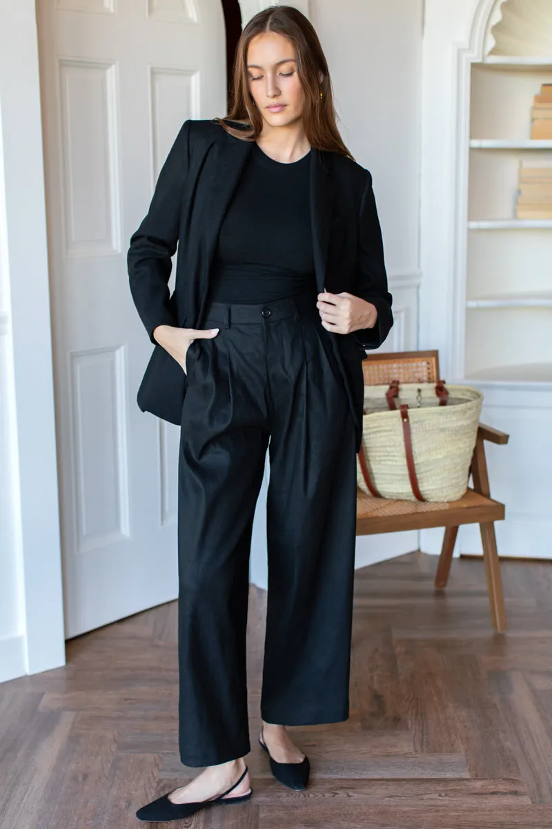 Essential Pleated Pant - Black sold by Emerson Fry