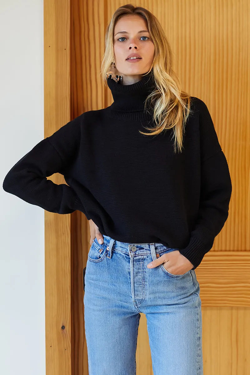 Carolyn Turtleneck Sweater - Black Organic sold by Emerson Fry product image thumbnail 3