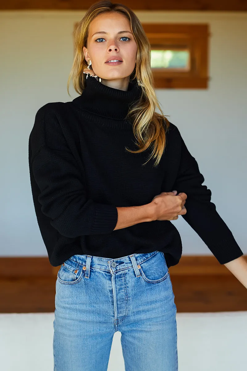 Carolyn Turtleneck Sweater - Black Organic sold by Emerson Fry product image thumbnail 4