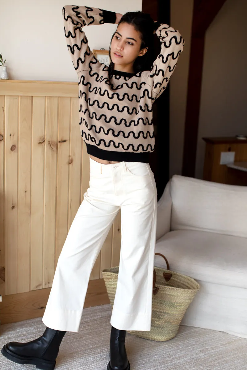 Emerson Sweater - Reversible Loki Stripe Camel + Black Alpaca sold by Emerson Fry product image thumbnail 3