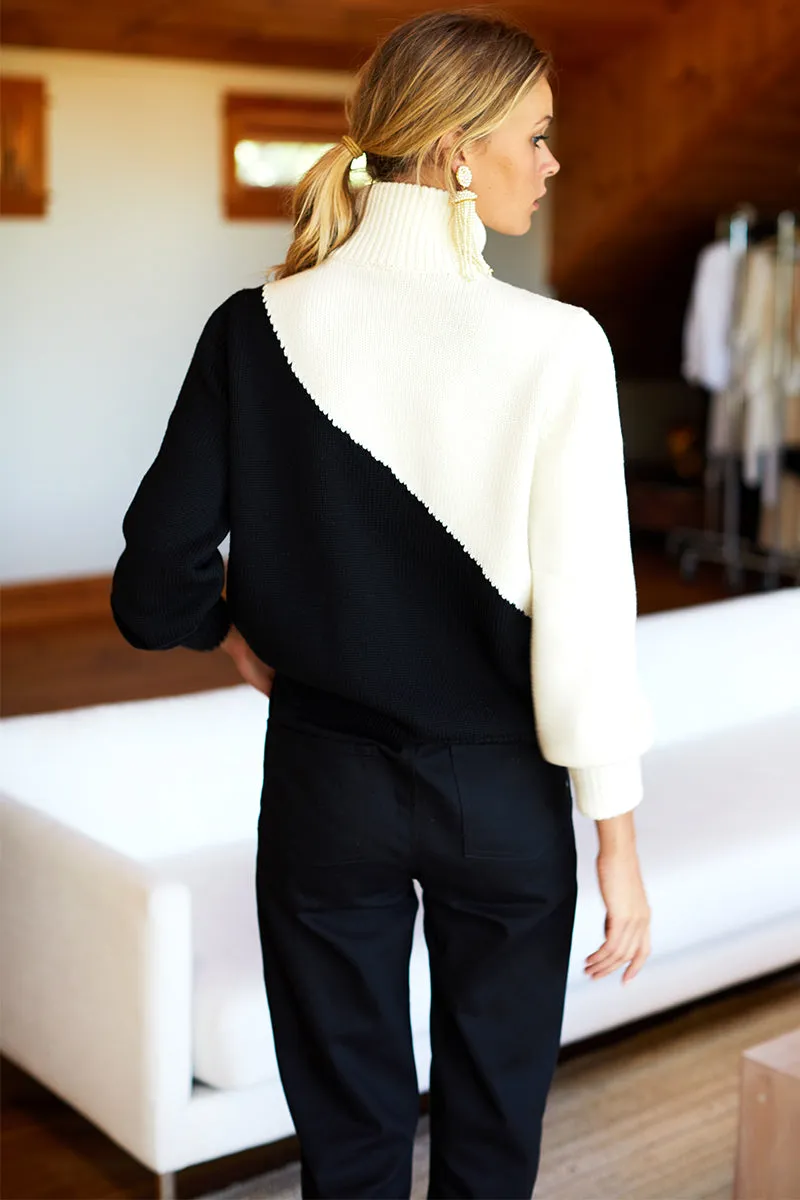 Mila Sweater - Black + Ivory sold by Emerson Fry
