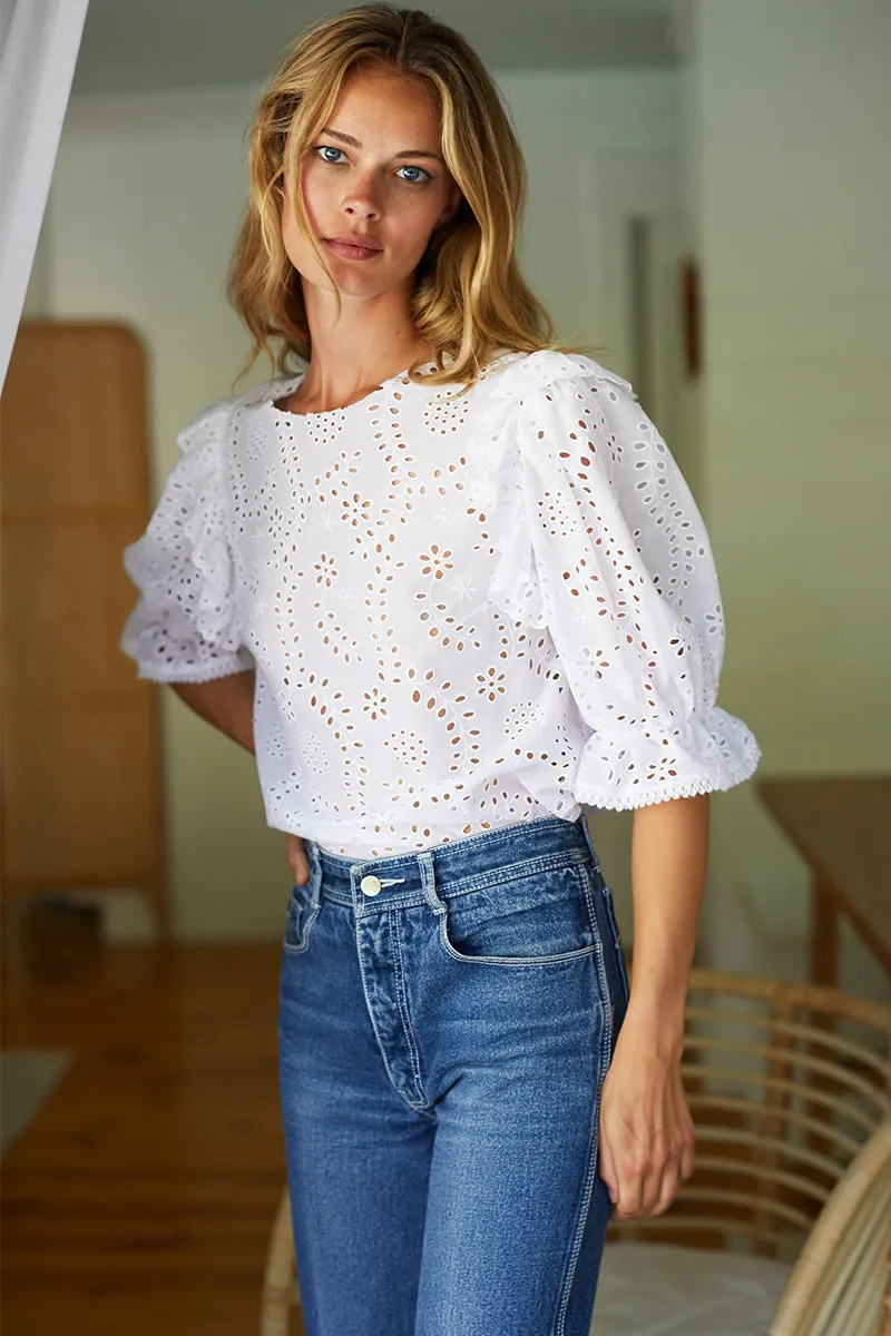 Pearl Blouse - White Eyelet sold by Emerson Fry product image thumbnail 2