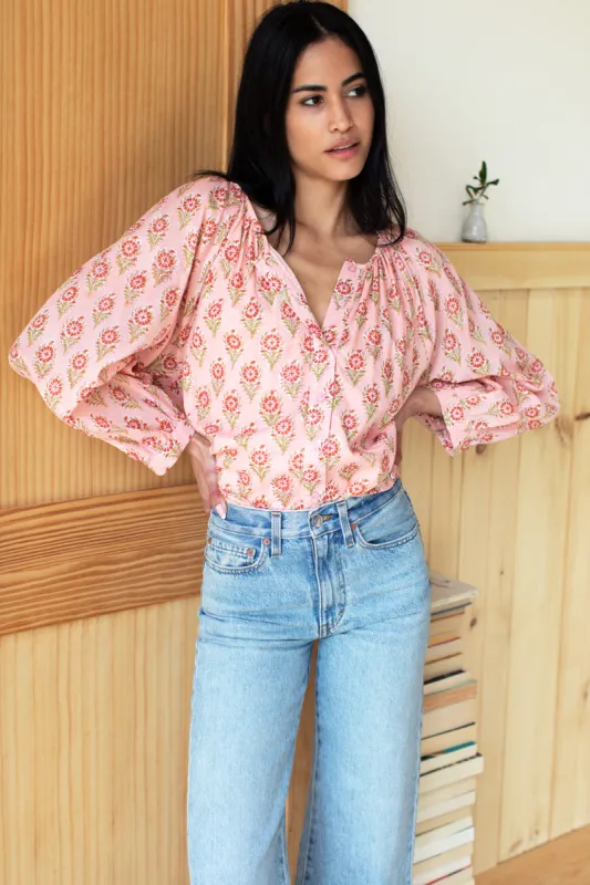 Frances Blouse - Monday Flowers Organic sold by Emerson Fry