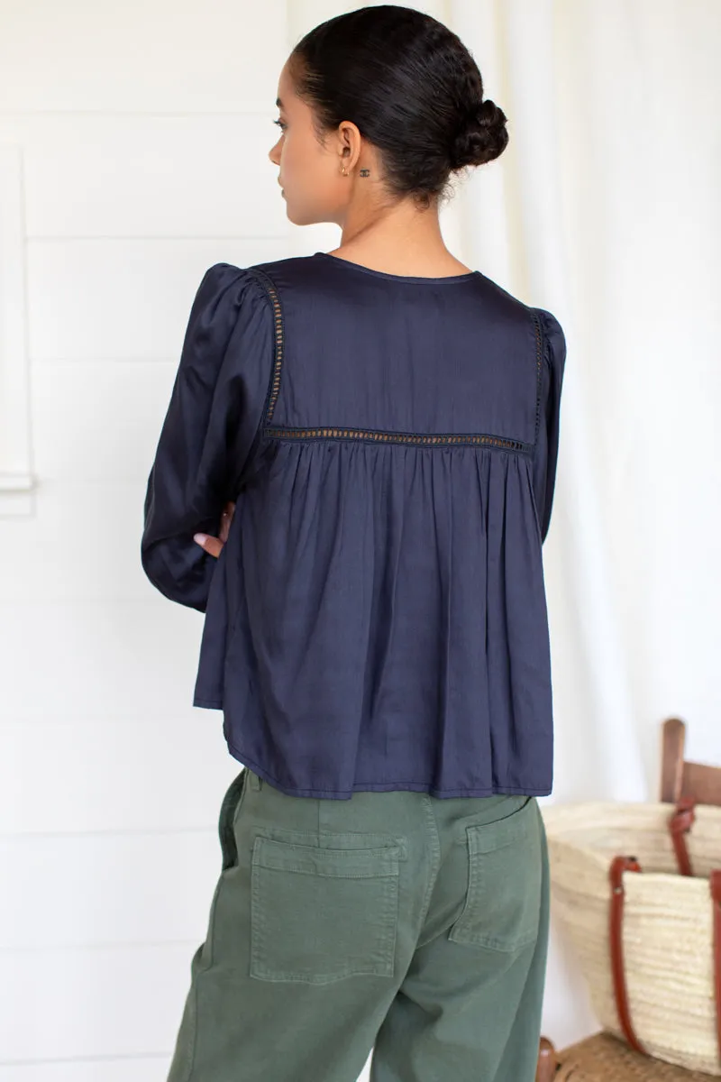 Isla Longsleeve Top - Midnight sold by Emerson Fry product image thumbnail 4