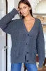 Cozy Cable Cardigan - Charcoal Alpaca sold by Emerson Fry