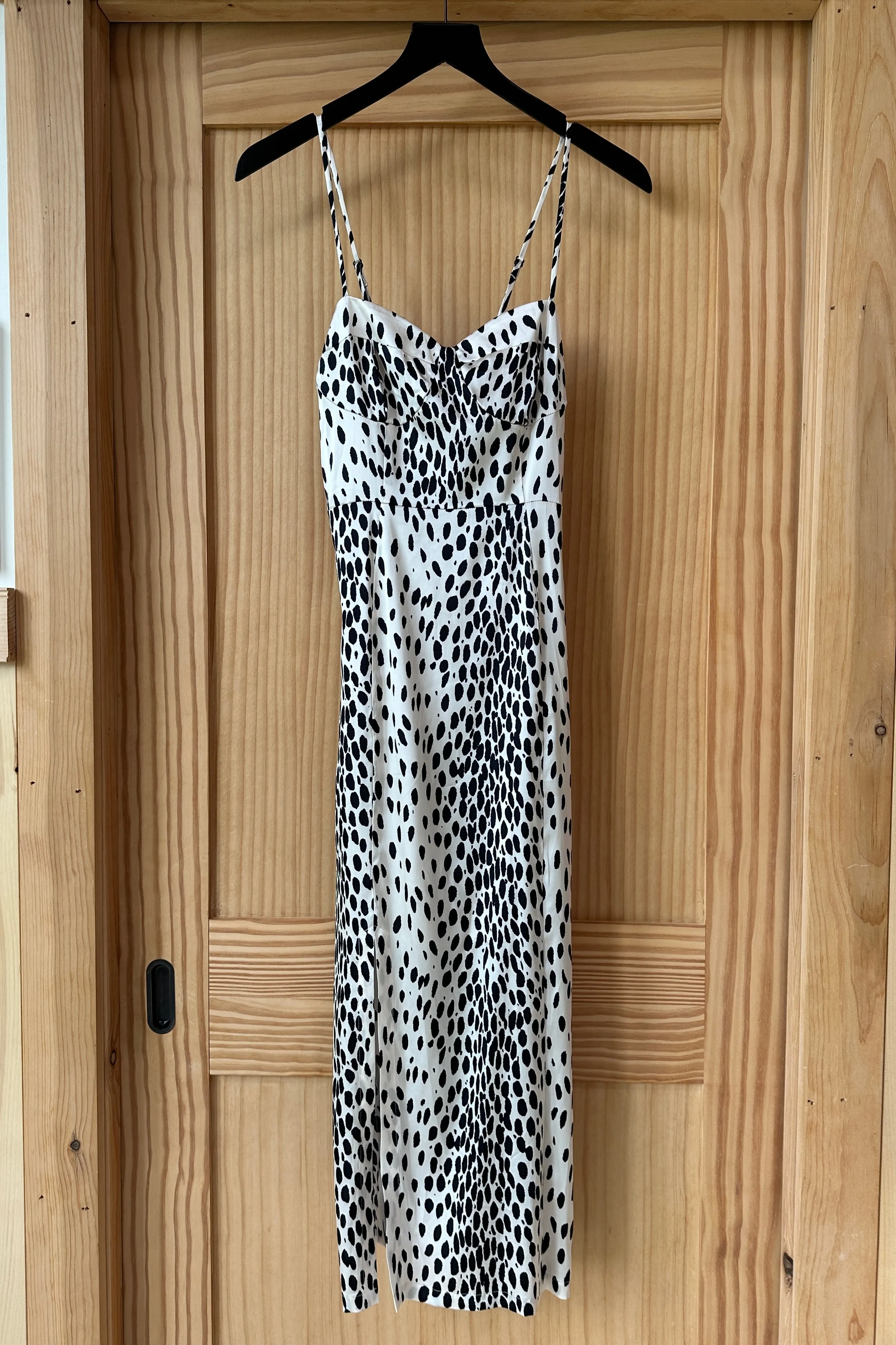 Fitted Bodice Dress - Buttercream Leopard Satin sold by Emerson Fry product image thumbnail 3