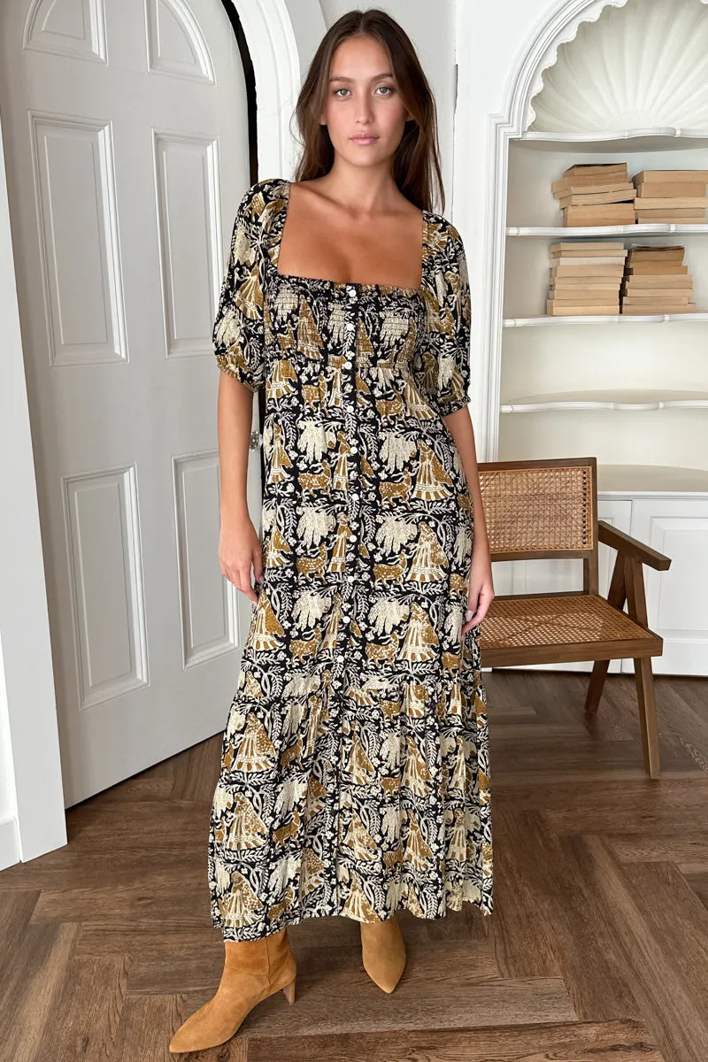 Santiago 3 Maxi Dress - Story Print sold by Emerson Fry product image thumbnail 3