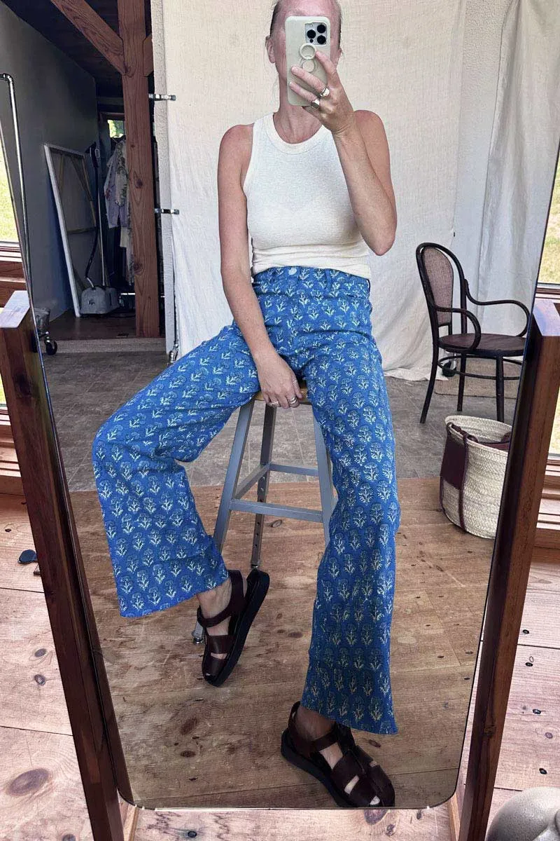 Everyday Pant - Blue Crown Flowers sold by Emerson Fry