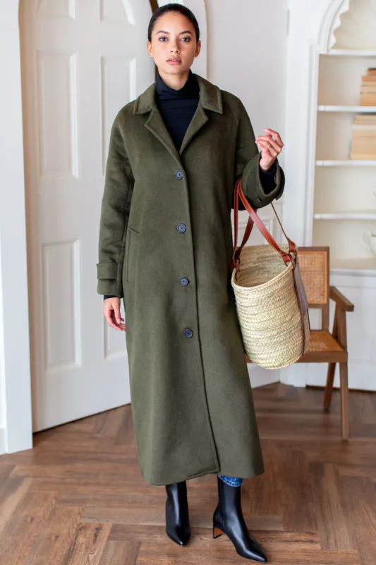 Maxi Overcoat - Army Wool sold by Emerson Fry